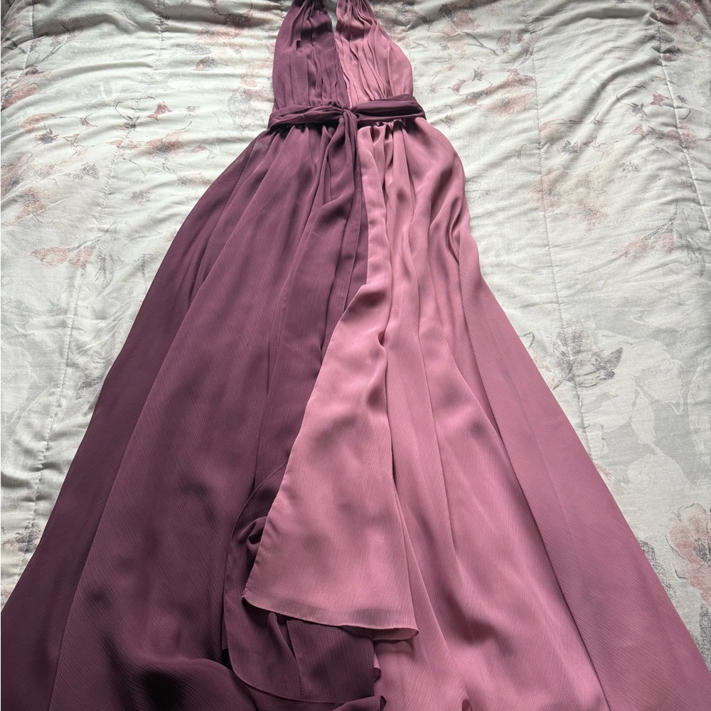 Jill Stuart Purple and Pink Halter Maxi Gown - Picture 2 of 10